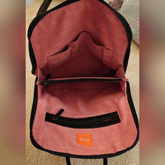 Y2K Latico Leather Perforated Black Leather Laptop Backpack. - Picture 7 of 12